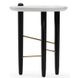 Madera White Round Guangxi Marble Top Small Spot Table