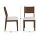 Canton Brown and Beige Cushioned Seat Side Chair Set of 2