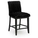 Chyndon Black Upholstered Counter Height Stool Set of 2