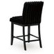 Chyndon Black Upholstered Counter Height Stool Set of 2