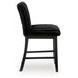 Chyndon Black Upholstered Counter Height Stool Set of 2