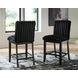 Chyndon Black Upholstered Counter Height Stool Set of 2