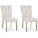 Grallegen Soft Gray Performance Fabric Upholstered Side Chair Set of 2