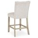 Grallegen Gray Performance Fabric Upholstered Counter Height Stool Set of 2