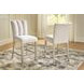 Grallegen Gray Performance Fabric Upholstered Counter Height Stool Set of 2