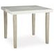 Grallegen Bisque and Gray 42" Square Marble Top Counter Height Dining Table
