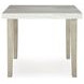Grallegen Bisque and Gray 42" Square Marble Top Counter Height Dining Table