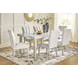 Grallegen Bisque and Gray Rectangular Marble Top Dining Room Set