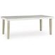Grallegen Bisque and Gray Rectangular Marble Top Dining Room Set