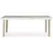 Grallegen Bisque and Gray 76" Rectangular Marble Top Dining Table