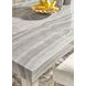 Grallegen Bisque and Gray Rectangular Marble Top Dining Room Set