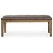 Vallister Light Brown Upholstered Dining Bench