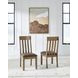 Vallister Light Brown Upholstered Dining Chair