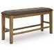Vallister Light Brown Upholstered Counter Height Dining Bench