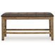 Vallister Light Brown Upholstered Counter Height Dining Bench