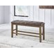 Vallister Light Brown Upholstered Counter Height Dining Bench