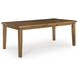 Vallister Light Brown 78" Extendable Rectangular Dining Table