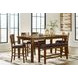 Ralene Medium Brown 78" Extendable Rectangular Counter Height Dining Table