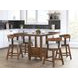 Ralene Gray Upholstered Swivel Bar Stool Set of 2