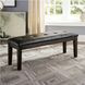 Haddigan Dark Brown Large Upholstered Dining Room Bench