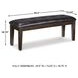 Haddigan Dark Brown Large Upholstered Dining Room Bench