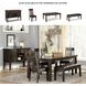 Haddigan Dark Brown Large Upholstered Dining Room Bench