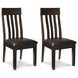Haddigan Dark Brown Dining Upholstered Side Chair Set Of 2