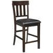 Haddigan Dark Brown Extendable Rectangular Counter Height Dining Room Set