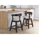 Haddigan Gray Upholstered Swivel Bar Stool Set of 2