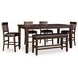 Haddigan Dark Brown 78" Extendable Rectangular Counter Height Dining Table