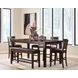 Haddigan Dark Brown Extendable Rectangular Counter Height Dining Room Set
