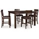 Haddigan Dark Brown 78" Extendable Rectangular Counter Height Dining Table