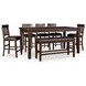 Haddigan Dark Brown 78" Extendable Rectangular Counter Height Dining Table