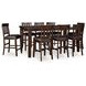 Haddigan Dark Brown 78" Extendable Rectangular Counter Height Dining Table
