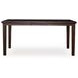 Haddigan Dark Brown Extendable Rectangular Counter Height Dining Room Set