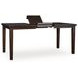 Haddigan Dark Brown Extendable Rectangular Counter Height Dining Room Set