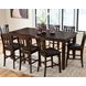 Haddigan Dark Brown 78" Extendable Rectangular Counter Height Dining Table