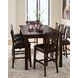 Haddigan Dark Brown 78" Extendable Rectangular Counter Height Dining Table