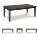 Haddigan Dark Brown Rectangular Extendable Dining Table