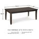 Haddigan Dark Brown Rectangular Extendable Dining Table