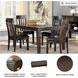 Haddigan Dark Brown Rectangular Extendable Dining Table