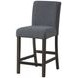 High Line Gray Upholstered Counter Height Chair Set of 2