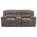 Buster Cabot Stone 86" Manual Reclining Loveseat with Console and USB Charging