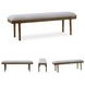 Lyncott Beige Upholstered Bench