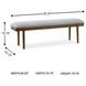 Lyncott Beige Upholstered Bench