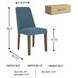 Lyncott Blue Dining Chair Set of 2