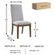 Lyncott Beige Upholstered Side Chair Set Of 2