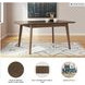 Lyncott Medium Brown Extendable Rectangular Dining Table