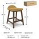 Lyncott Mustard Counter Height Stool Set of 2