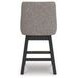 Neymorton Gray Performance Fabric Upholstered Swivel Bar Stool Set of 2